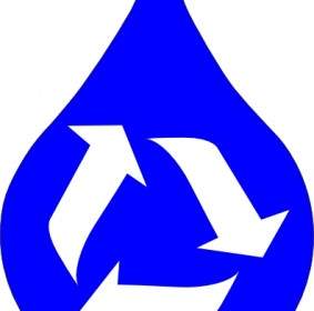KSD Reciclar água Azul Clip Art