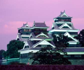 Mundo De Kumamoto Castillo Fondos Japón