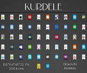 Kurdele Social Icônes Icônes Pack