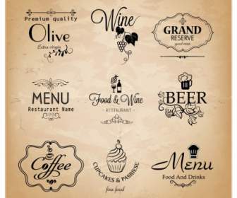 التسمية المحددة لتصميم القائمة مطعم