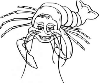 Lauging Lobster Clip Art