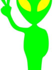 洛朗 · 綠色小外星人的剪貼畫