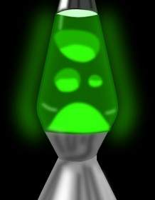 Lava Lámpara Que Brilla Intensamente Verde Prediseñadas