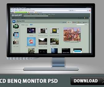 File Psd Gratis LCD Benq Monitor