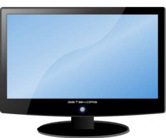 LCD Hdtv Panoramiczny Monitor Clipart