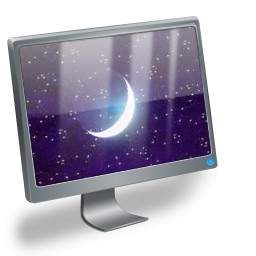 lcd with moon inside