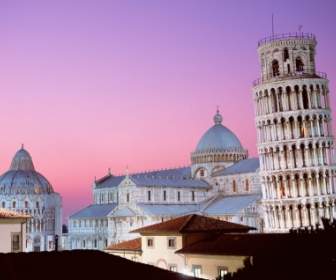 Schiefen Turm Von Pisa Tapete Italien Welt