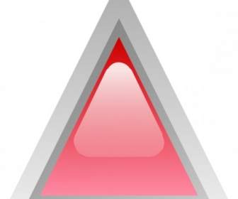 三角形の赤いクリップ アートを主導