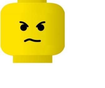 Lego Smiley Angry Clip Art