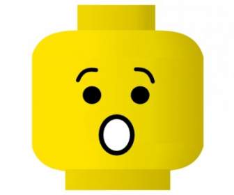 LEGO Sonriente Sorprendió Clip Art