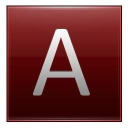 Letter A Red