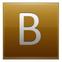 Buchstabe B Gold