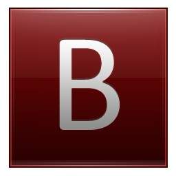 Lettera B Rosso