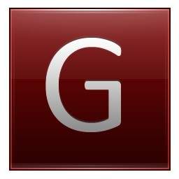 Letter G Red
