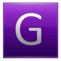 Письмо G фиолетовый