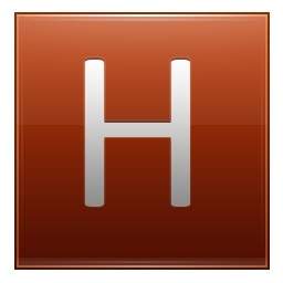 Letter H Orange