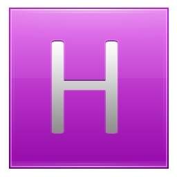 ตัวอักษร H สีชมพู