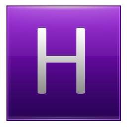буква H фиолетовый