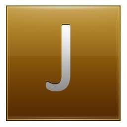 Letter J Gold