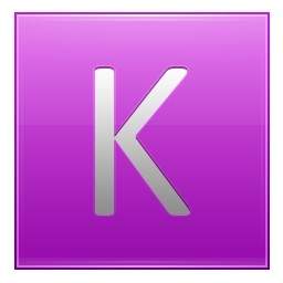 สีชมพูตัวอักษร K
