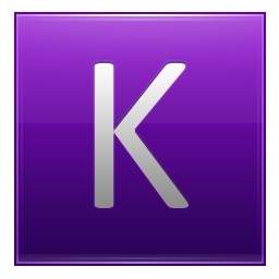 字母 K 紫