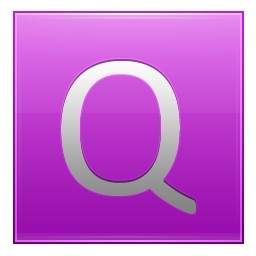 Q ตัวอักษรสีชมพู