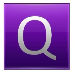 字母 Q 紫