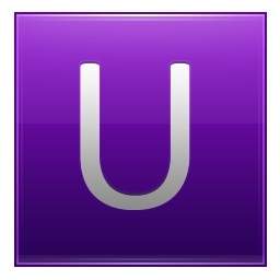 字母 U 紫