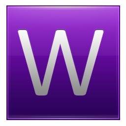 буква W фиолетовый