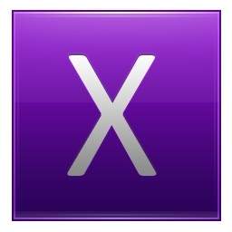 Buchstabe X Violett