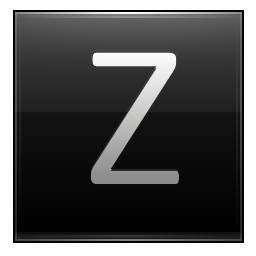 Z ตัวอักษรสีดำ
