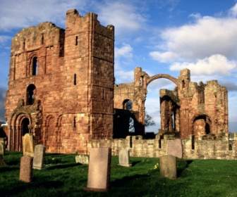 Mondo Di Lindisfarne Priorato Sfondi Inghilterra