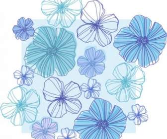 Line Drawing Flowers Vector