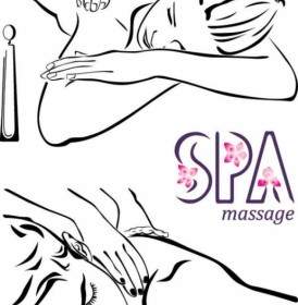 Linien-Beauty-Massage-Vektor