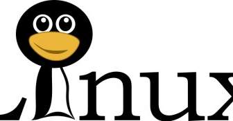 Linux Text With Funny Tux Face
