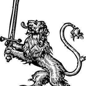 Lion With Sword Clip Art