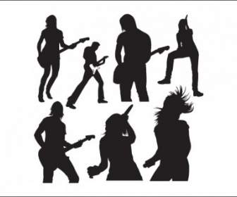 Live Music Vector Silhouettes