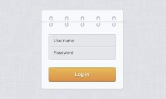 Log In Form Psd