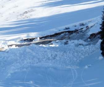 Loose снежные лавины лавина отрывают вкладки