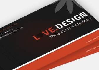 Liebe Design-Visitenkarte
