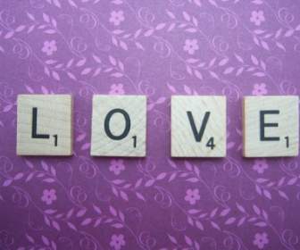 Liebe In Scrabble Fliesen