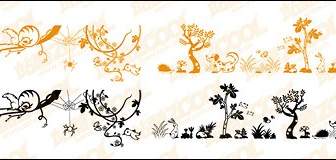 Lovely Animal And Plant Material Vector