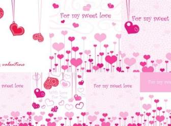 素敵なロマンチックなバレンタインの日グリーティング カード ベクトル