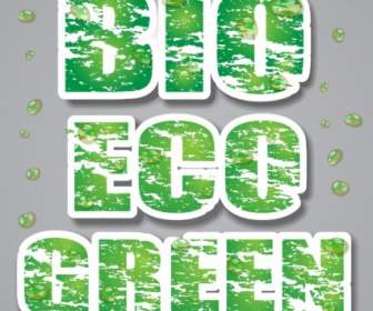Lowcarbon Green Theme Label Banner Vector
