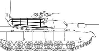M Abrams Tank Tempur Utama Clip Art