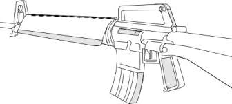 M16 Gun Fire Arms Weapon Clip Art