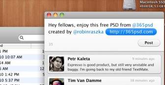 MacOS X Benutzer-Twitter-Schnittstelle