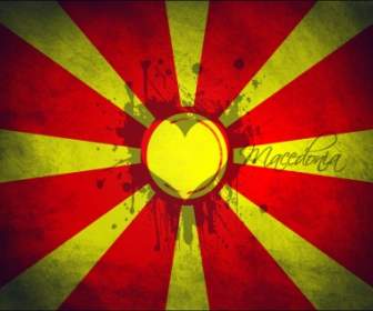 Mundo De Macedonia Macedonia Amor Bandera Fondos