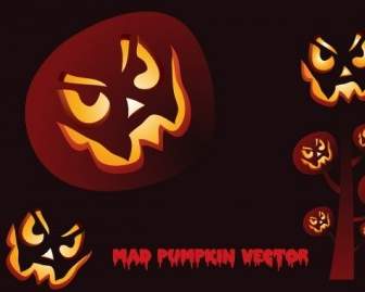 Mad Pumpkin Vector