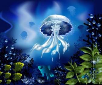 Prächtige Unterwasserwelt Vektor